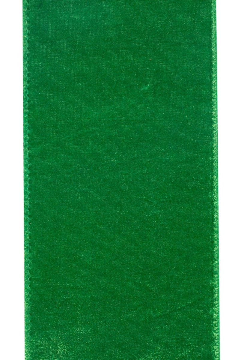 Shop For 4" Luxe Plush Velvet Ribbon: Holiday Green (10 Yards)