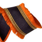 Shop For 4" Metallic Dupion Fringe Ribbon: Orange/Black (10 Yards)