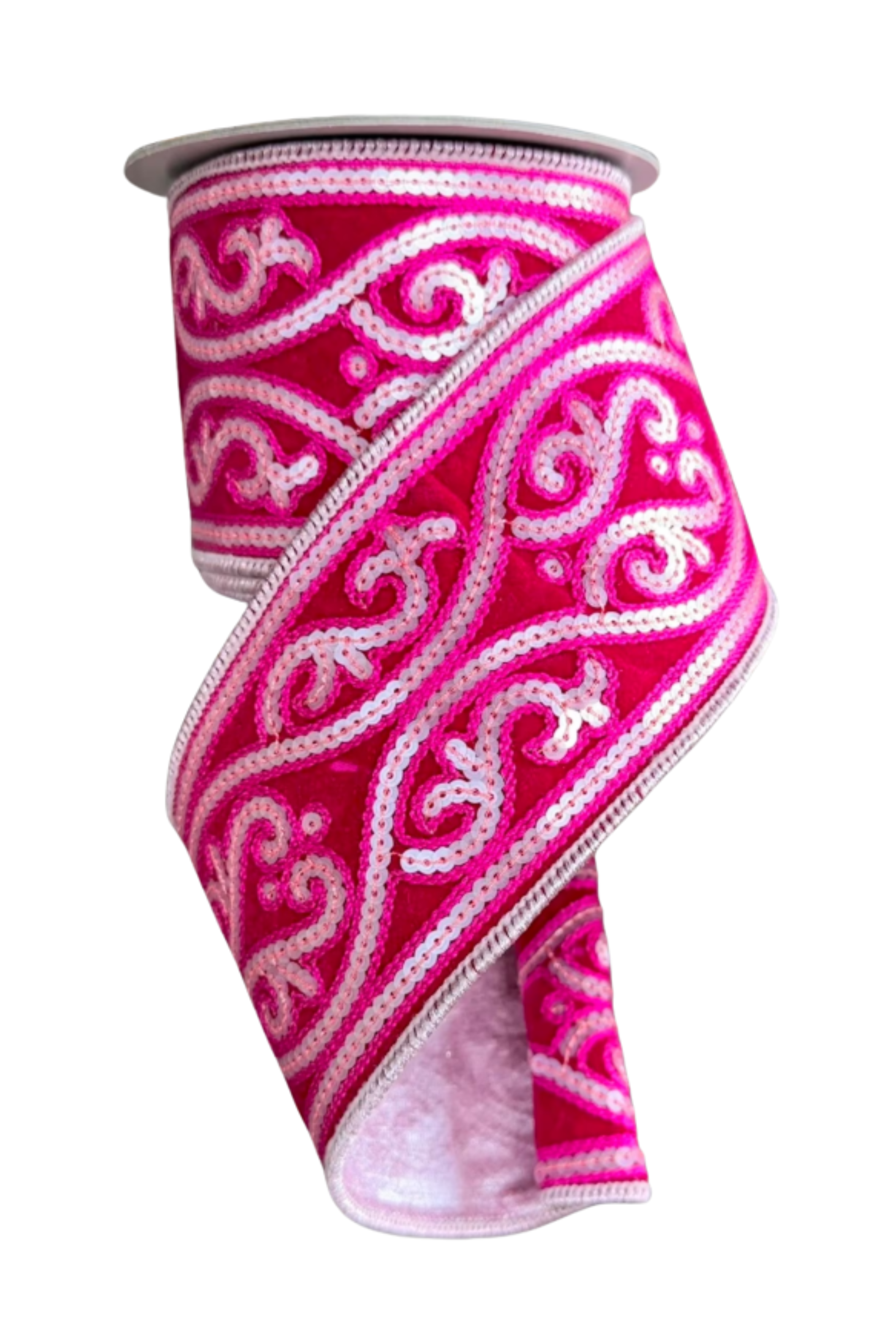 Shop For 4" Morris Tapestry Ribbon: Light Pink (5 Yards)