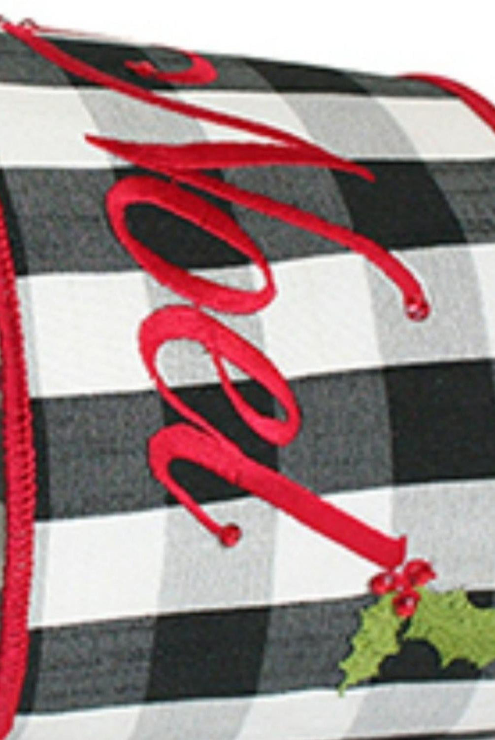 Shop For 4" Noel Check Embroidery Ribbon: Black & White (5 Yards)