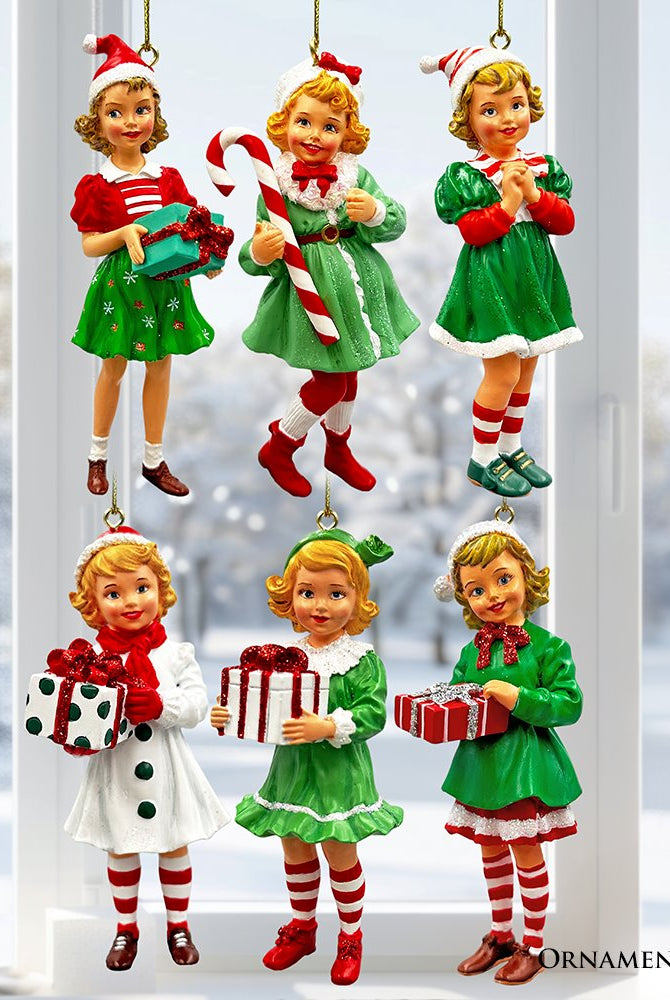 Shop For 4" Nostalgic Victorian Christmas Girl (Set of 6)
