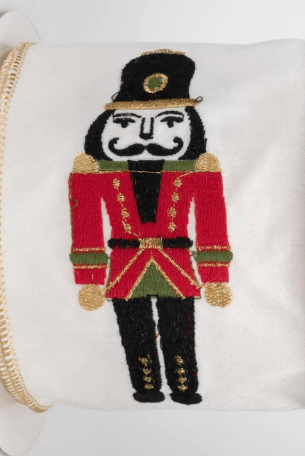 4" Nutcracker Drum Ribbon: White (5 Yards)