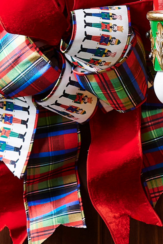 Shop For 4" Nutcracker Plaid Ribbon (10 Yards)