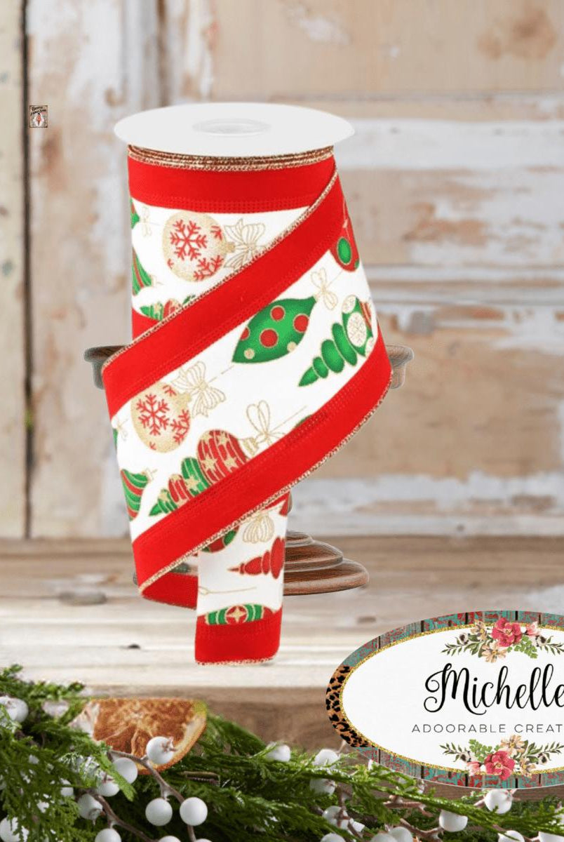 Shop For 4" Ornaments Velvet Edge Ribbon: White (10 Yards)