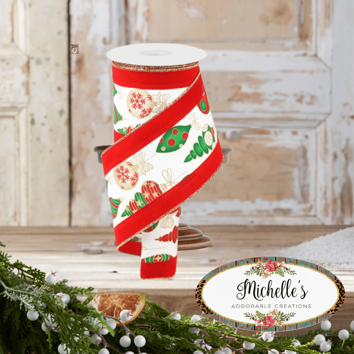 Shop For 4" Ornaments Velvet Edge Ribbon: White (10 Yards)