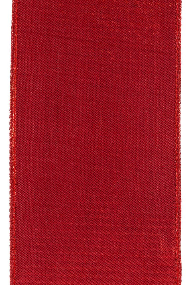 Shop For 4" Pleated Metallic Lux Ribbon: Red (10 Yards)