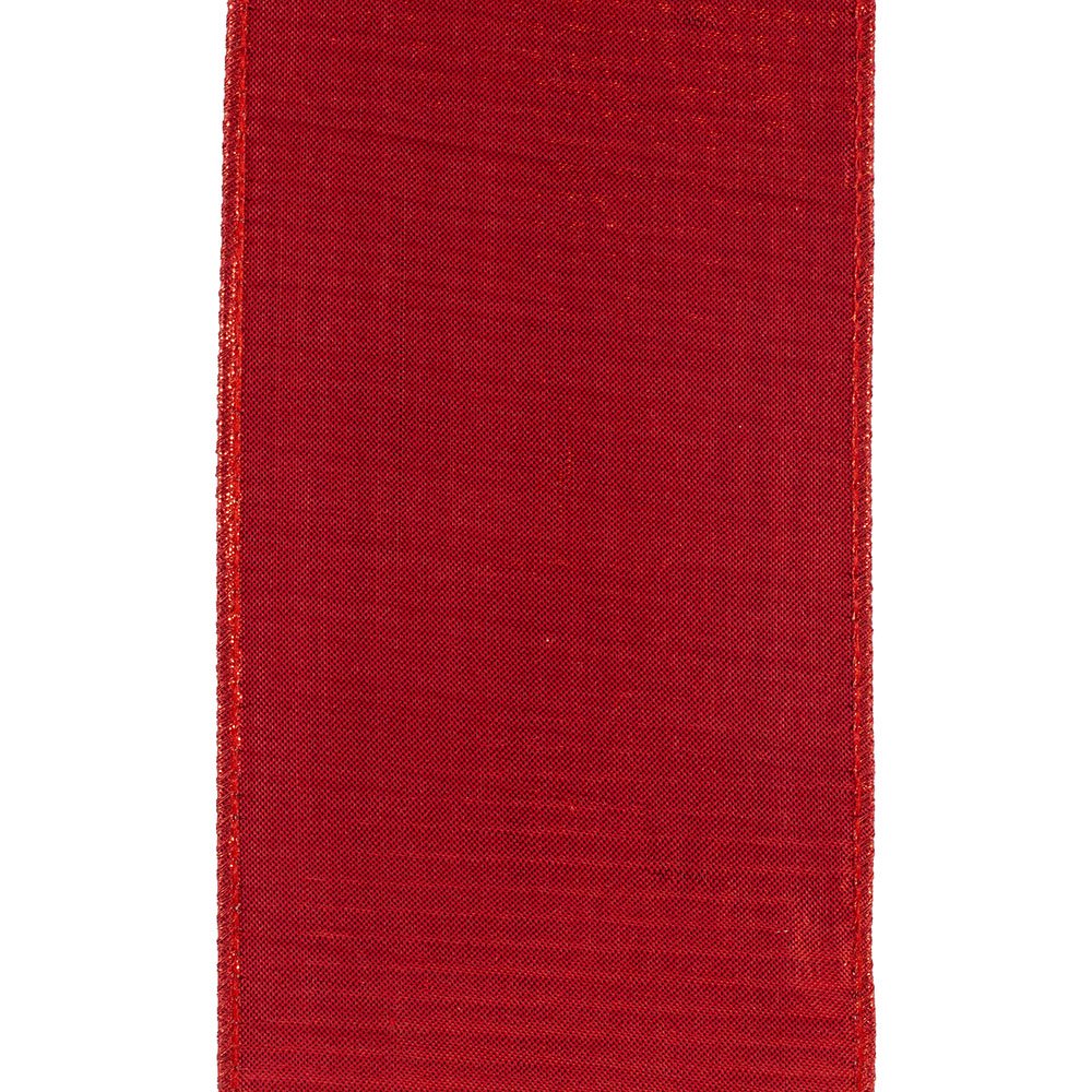 Shop For 4" Pleated Metallic Lux Ribbon: Red (10 Yards)
