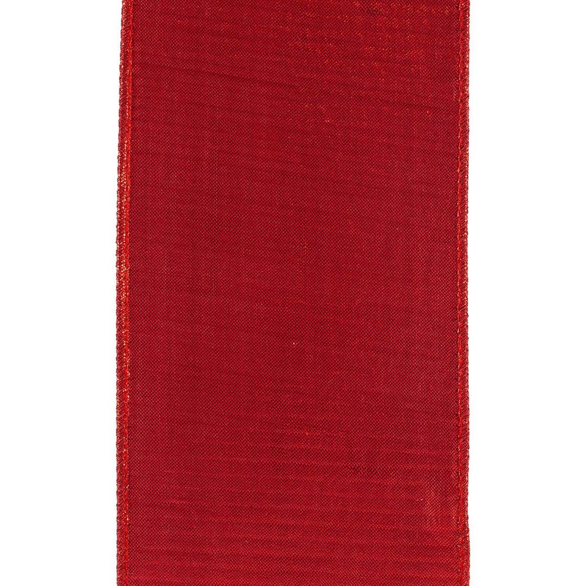 Shop For 4" Pleated Metallic Lux Ribbon: Red (10 Yards)