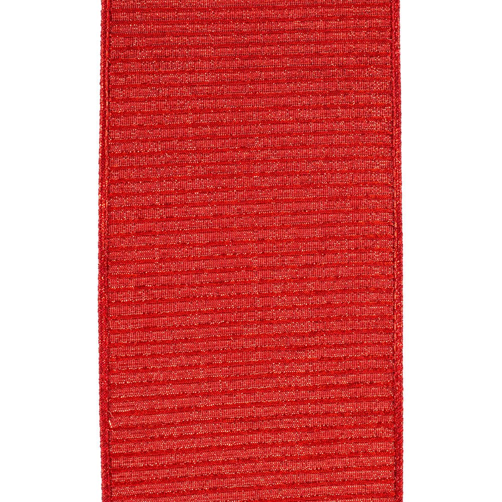 Shop For 4" Pleated Metallic Lux Ribbon: Red (10 Yards)
