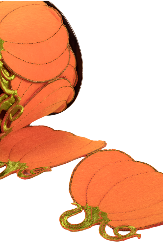 Shop For 4" Pumpkin Garland Ribbon: Orange (5 Yards)