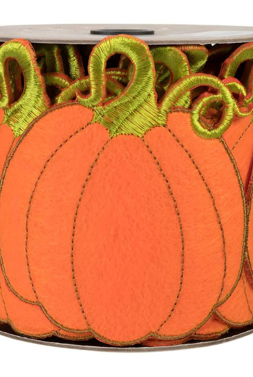 Shop For 4" Pumpkin Garland Ribbon: Orange (5 Yards)