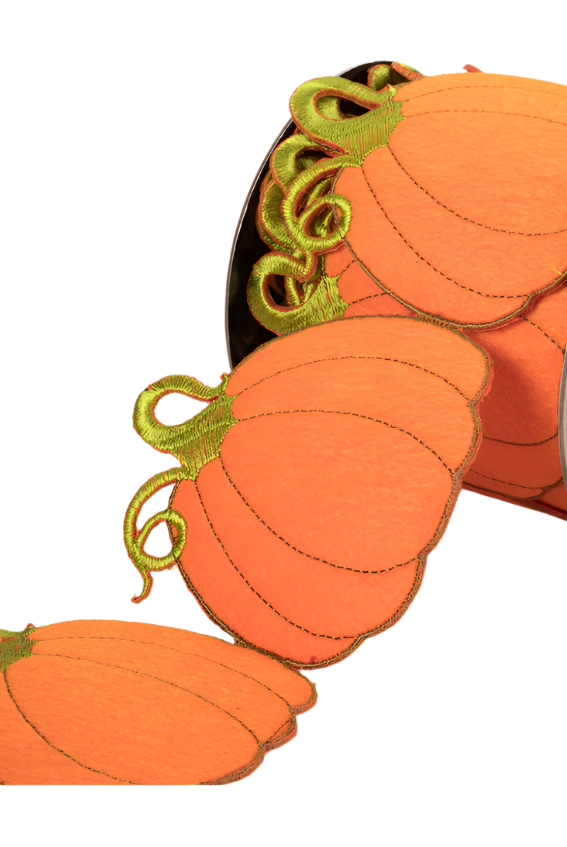 Shop For 4" Pumpkin Garland Ribbon: Orange (5 Yards)