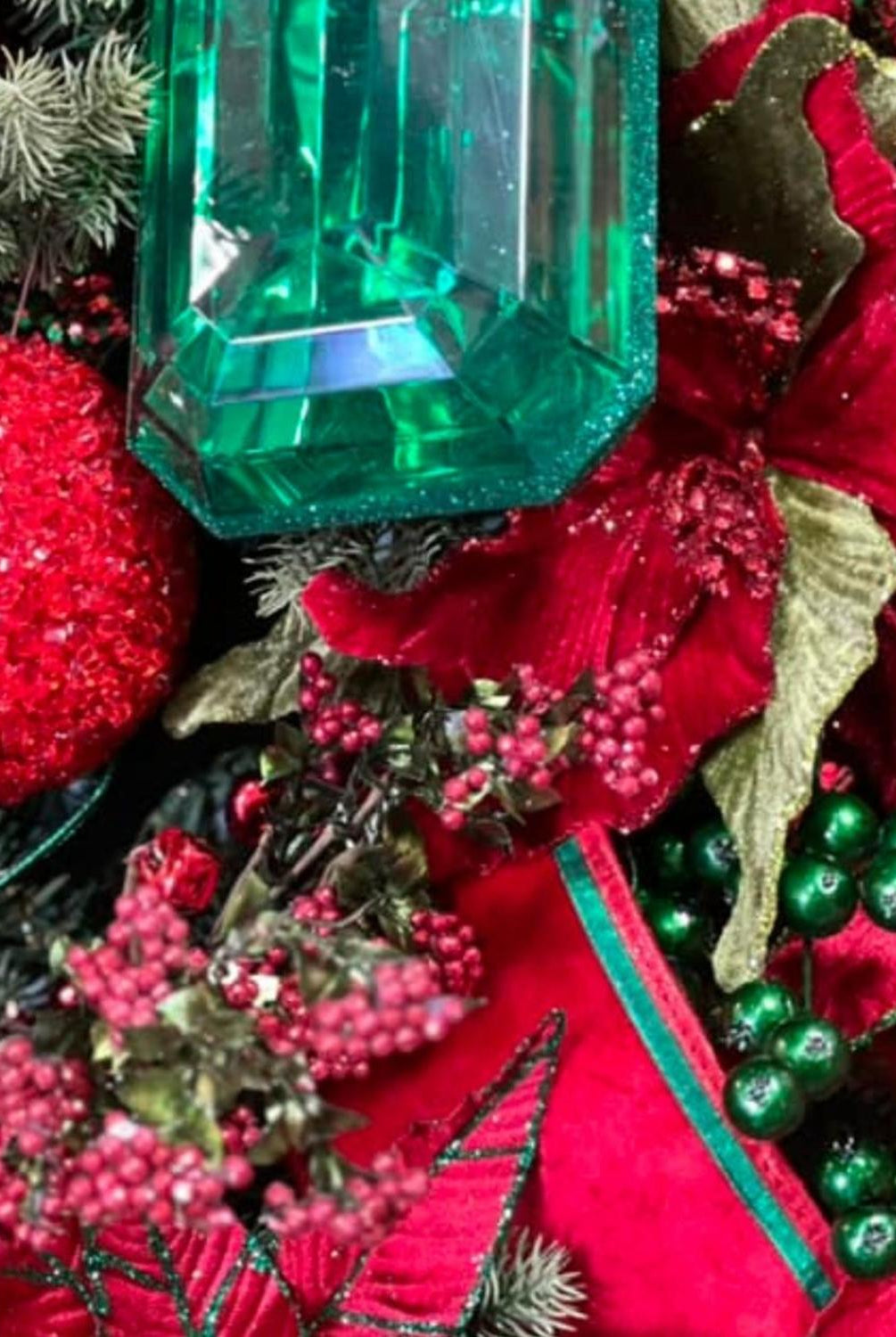 4" Red Crystal Ball Ornament