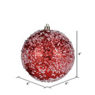 Shop For 4" Red Glitter Hail Ball Ornament