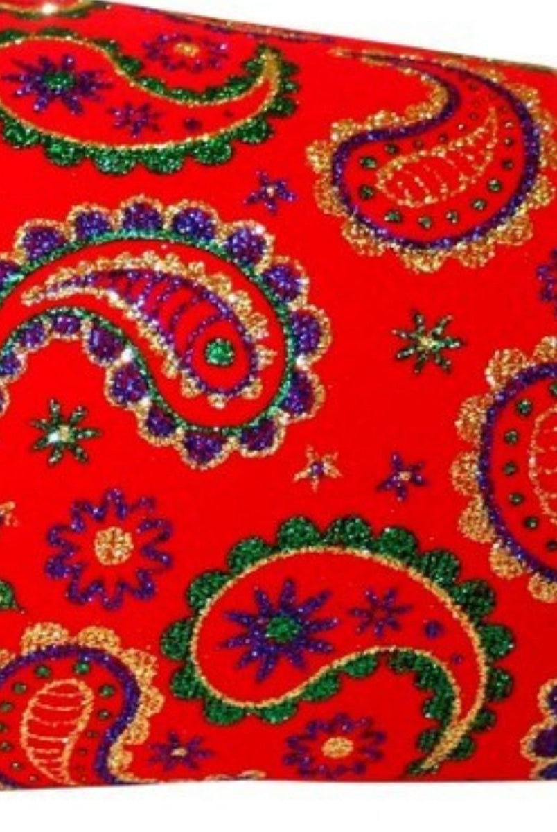 Shop For 4" Red Velvet Paisley Jewel Ribbon: Jeweltones (10 Yards)