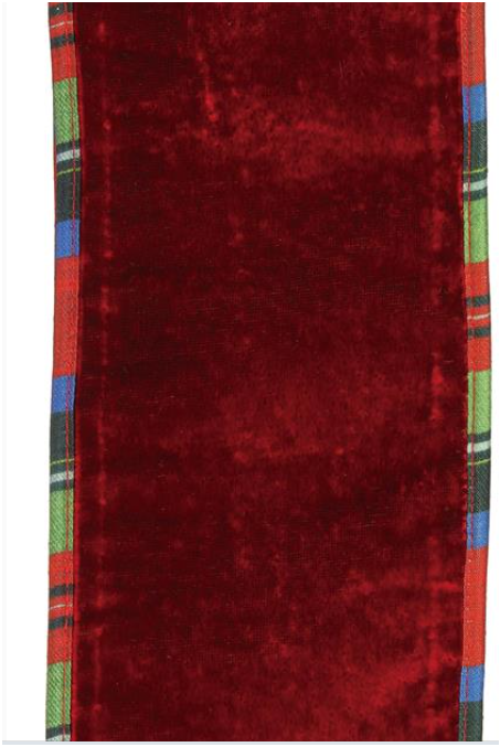 Shop For 4" Sheldon Plaid Ribbon: Red (5 Yards)