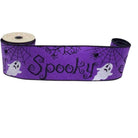 Shop For 4" Spooky Ghost Spider Felt Ribbon: Purple (5 Yards)