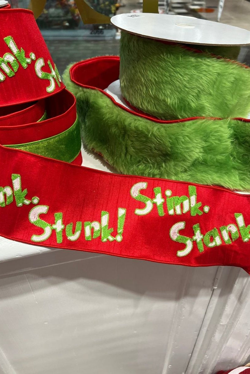 Shop For 4" Stink Stank Stunk Ribbon: Red (5 Yards) at Michelle's aDOORable Creations