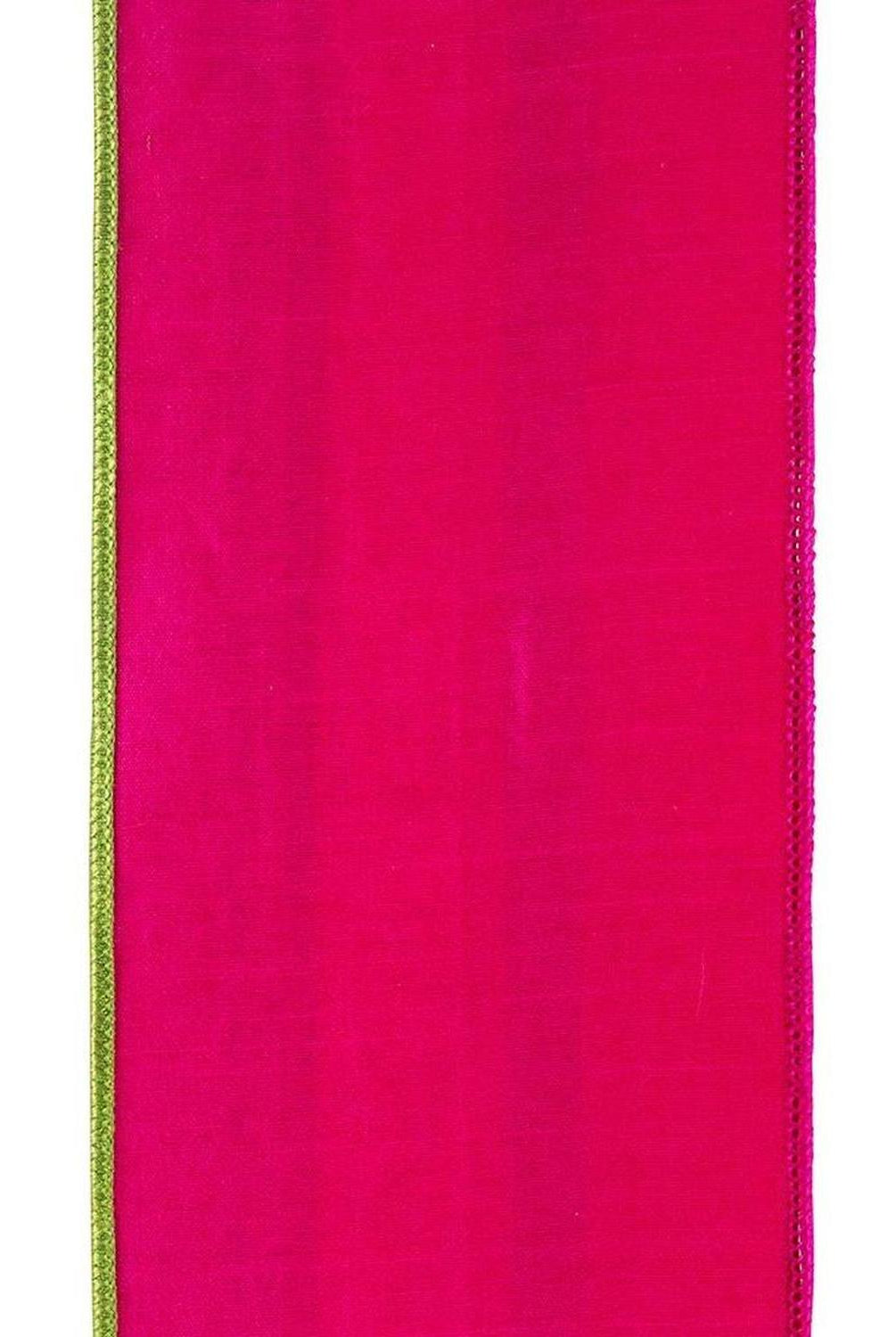 4" Stripe Trimming Overlay Ribbon: Lime/Pink (5 Yards)