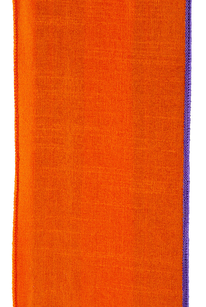Shop For 4" Stripe Trimming Overlay Ribbon: Orange/Purple (5 Yards)