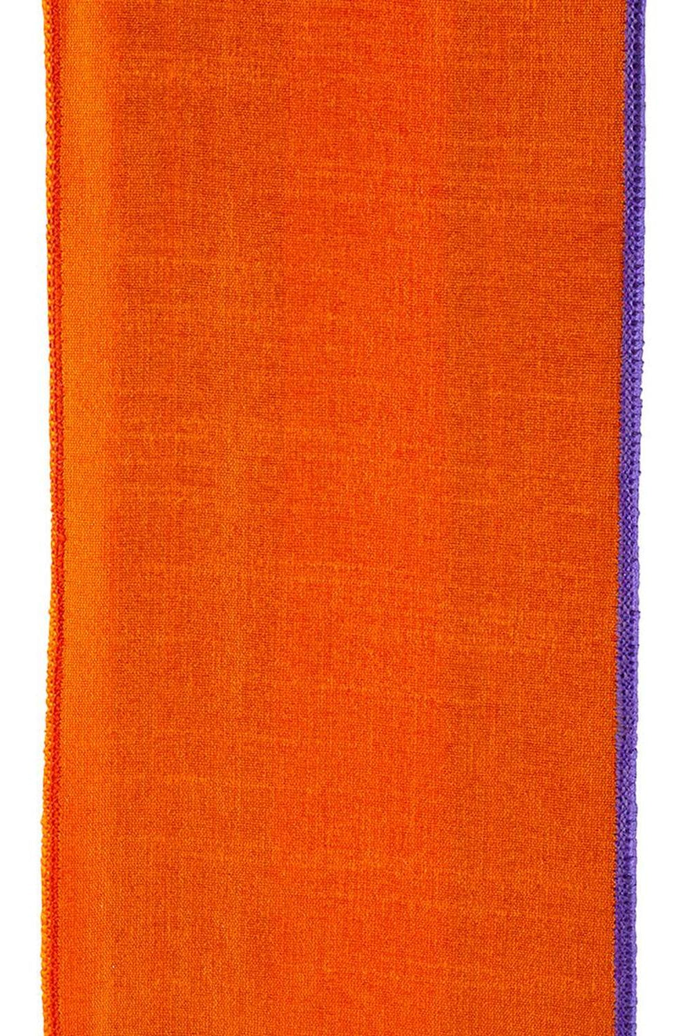 Shop For 4" Stripe Trimming Overlay Ribbon: Orange/Purple (5 Yards)