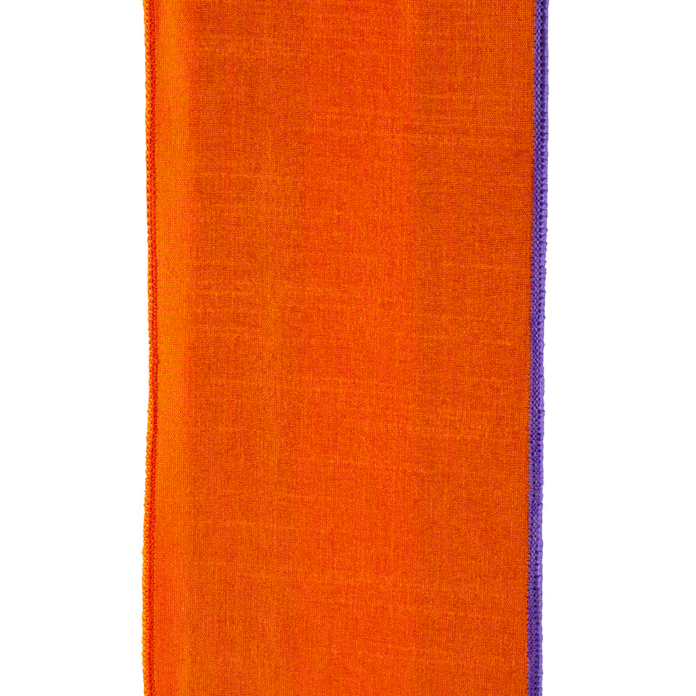 Shop For 4" Stripe Trimming Overlay Ribbon: Orange/Purple (5 Yards)