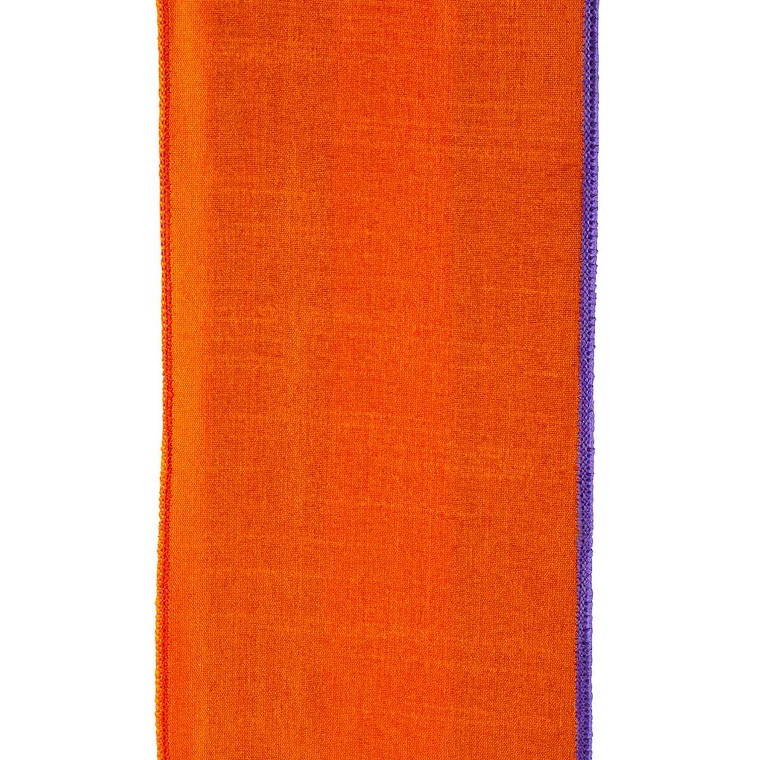 Shop For 4" Stripe Trimming Overlay Ribbon: Orange/Purple (5 Yards)
