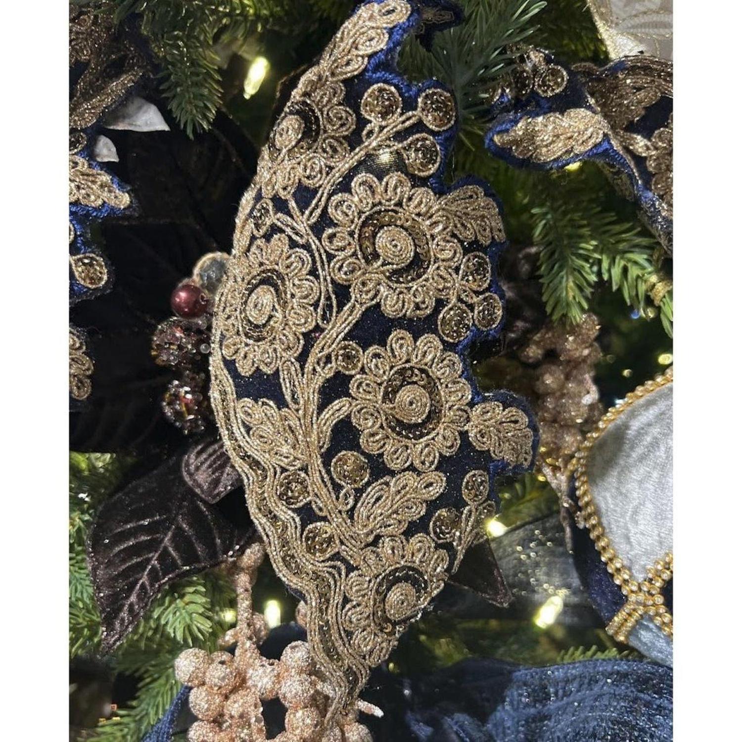 Shop For 4" Velvet Medallion Ribbon: Navy Blue (10 Yards)