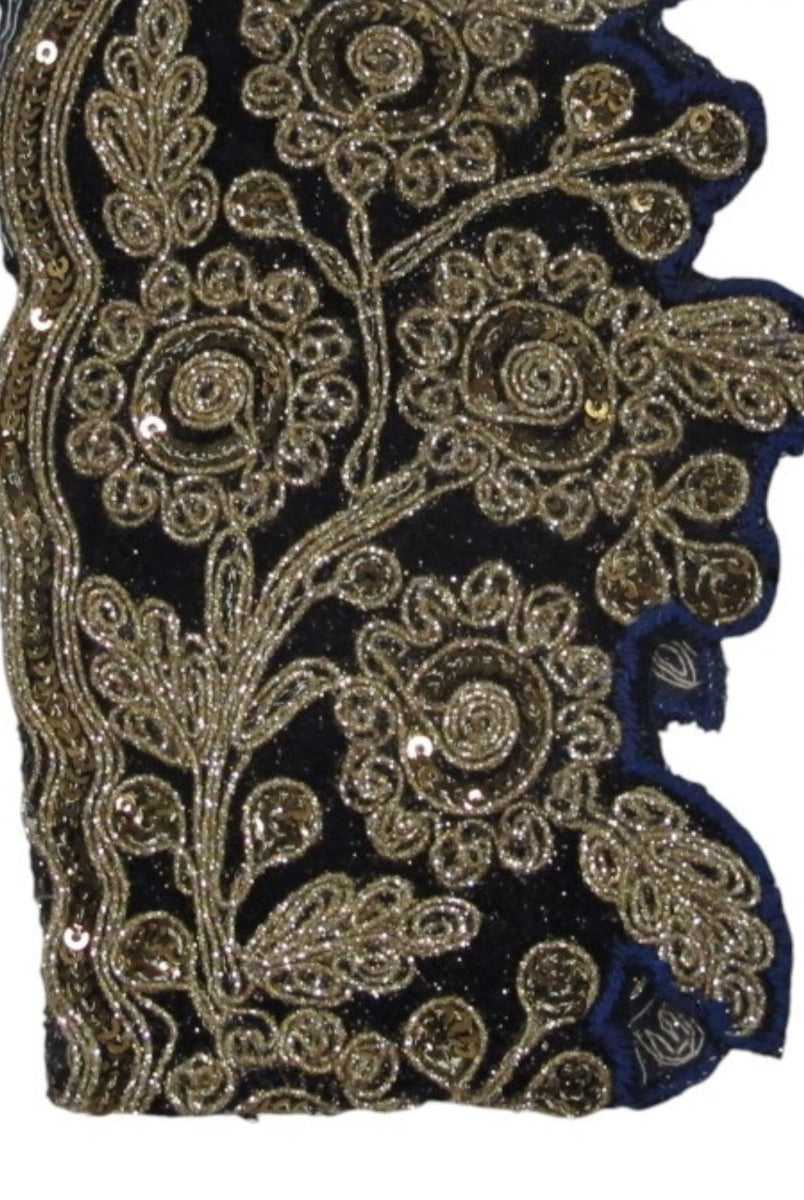 Shop For 4" Velvet Medallion Ribbon: Navy Blue (10 Yards)