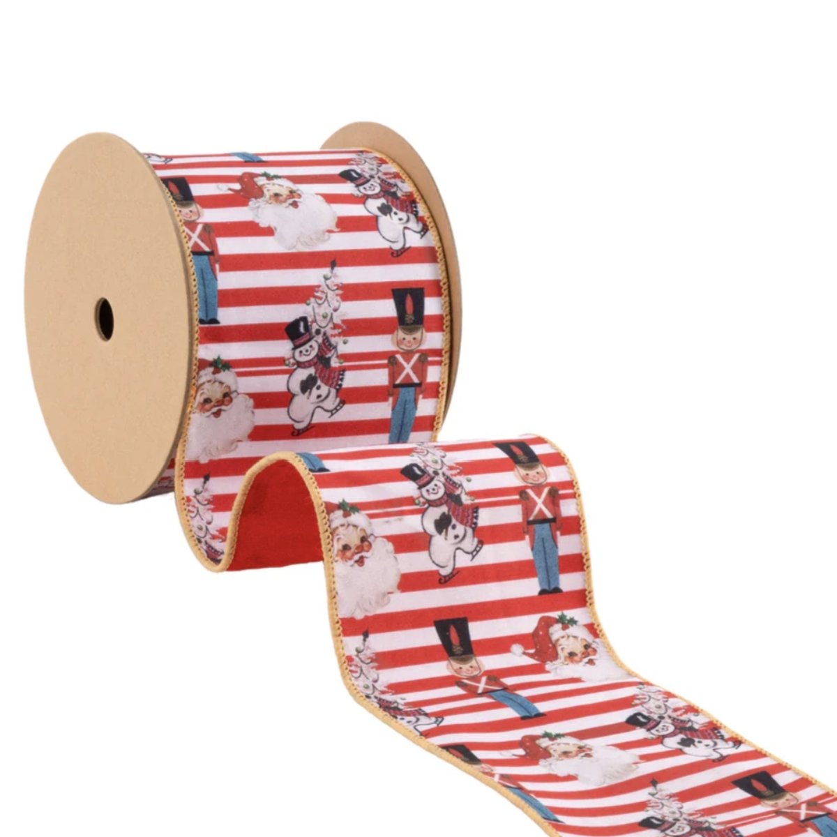 Shop For 4" Vintage Toys Santa Ribbon: Red/White (10 Yards)