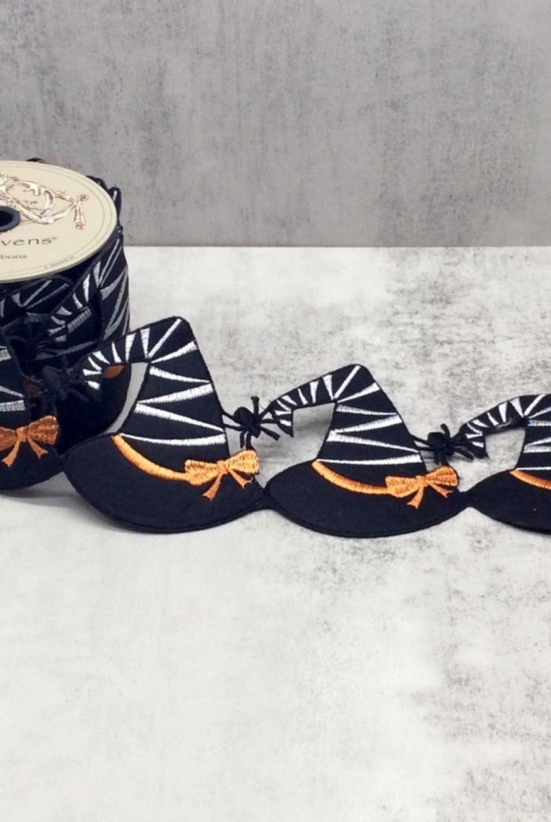 Shop For 4" Witch Hat Garland Ribbon: Black (5 Yards)