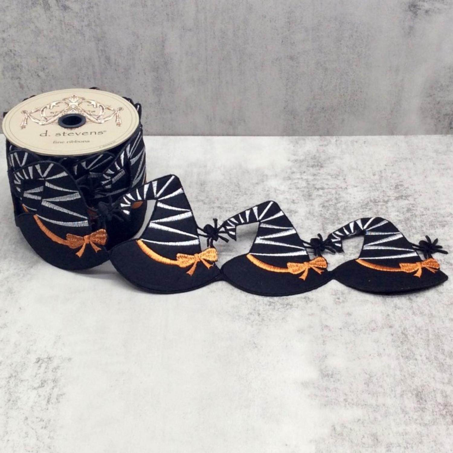 Shop For 4" Witch Hat Garland Ribbon: Black (5 Yards)