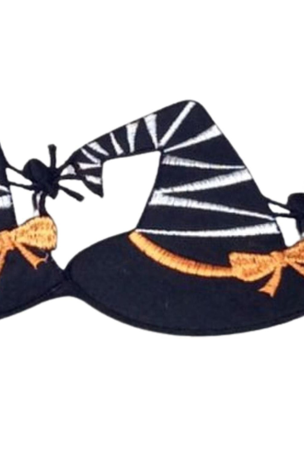 4" Witch Hat Garland Ribbon: Black (5 Yards)
