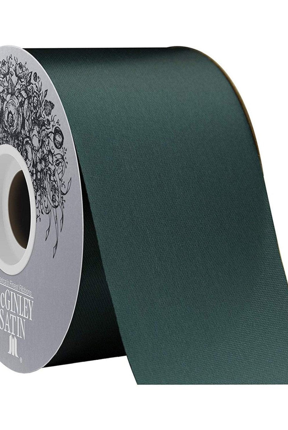 Shop For 40 McGinley Satin Acetate Ribbon Non Wired: Hunter Green (100 Yards)