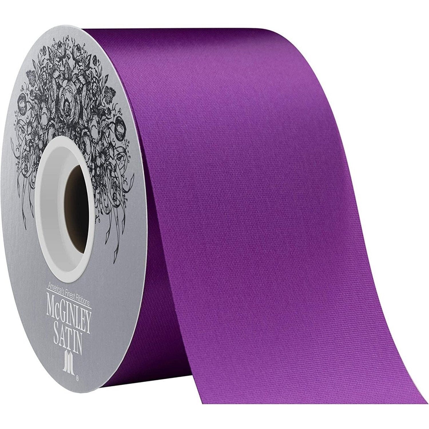 Shop For 40 McGinley Satin Acetate Ribbon Non Wired: Purple (50 Yards)