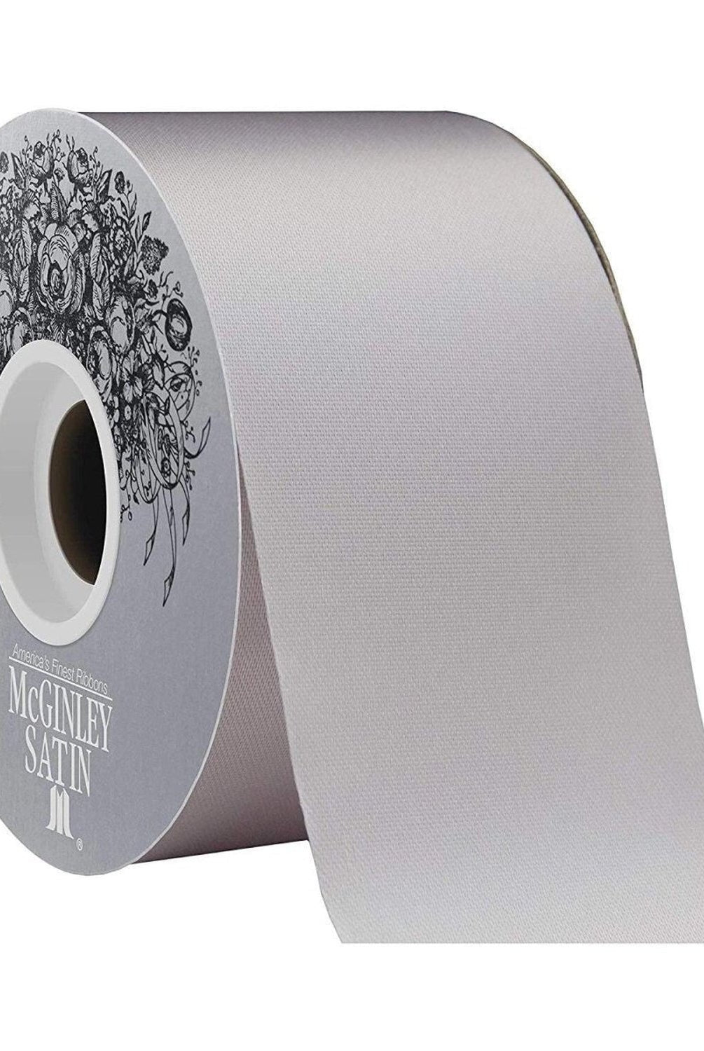 Shop For 40 McGinley Satin Acetate Ribbon Non Wired: Silver Grey (100 Yards)
