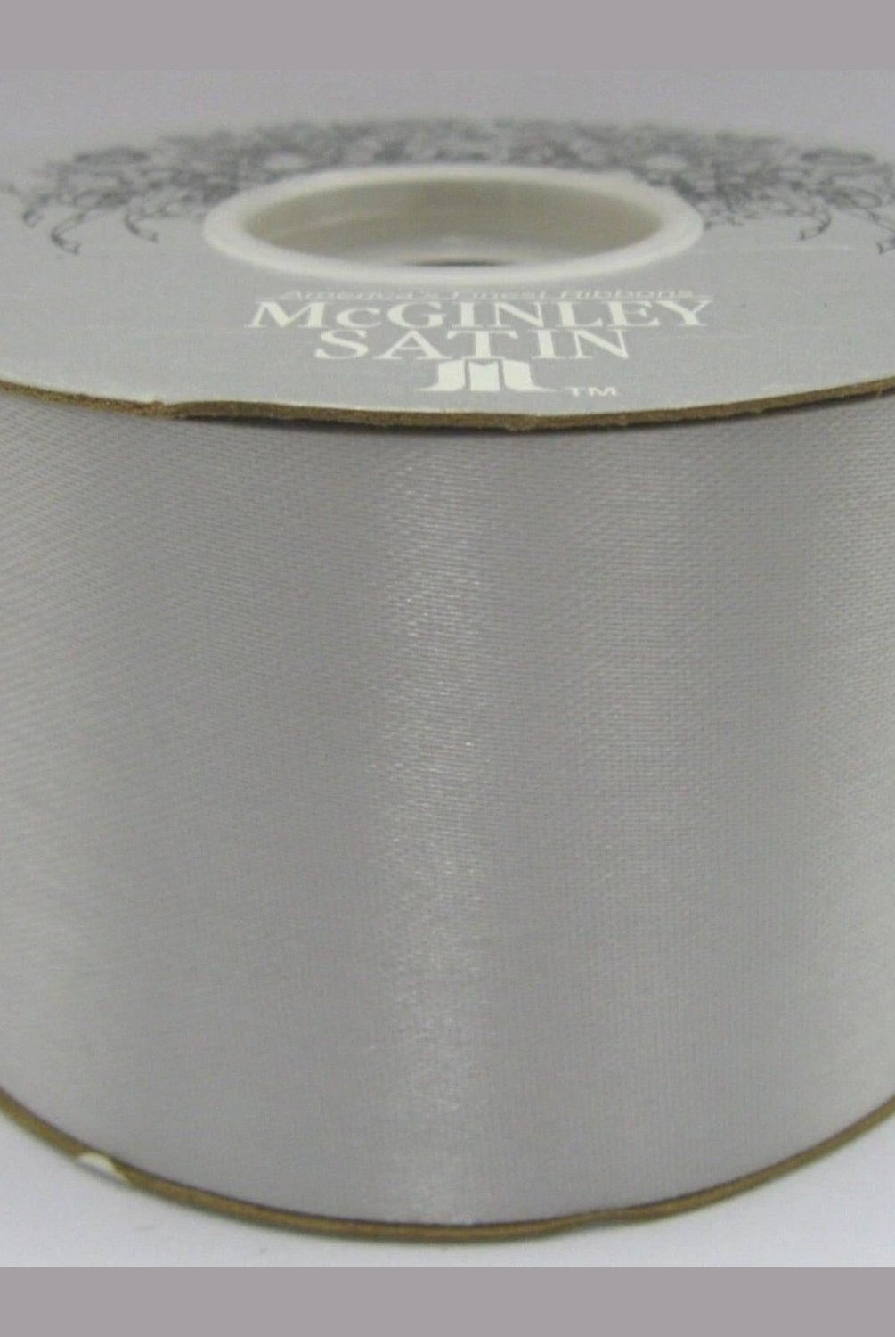 Shop For 40 McGinley Satin Acetate Ribbon Non Wired: Silver Grey (100 Yards)