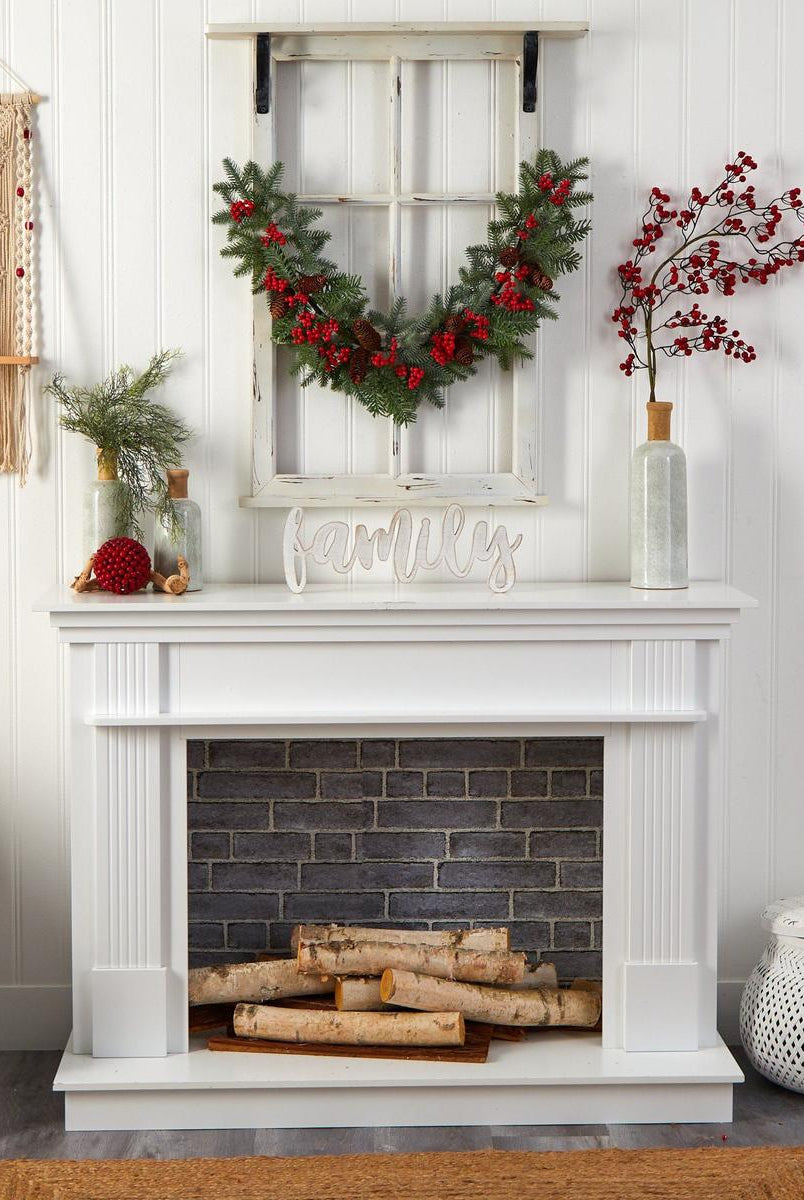 Shop For 40” Pines, Red Berries and Pinecones Garland