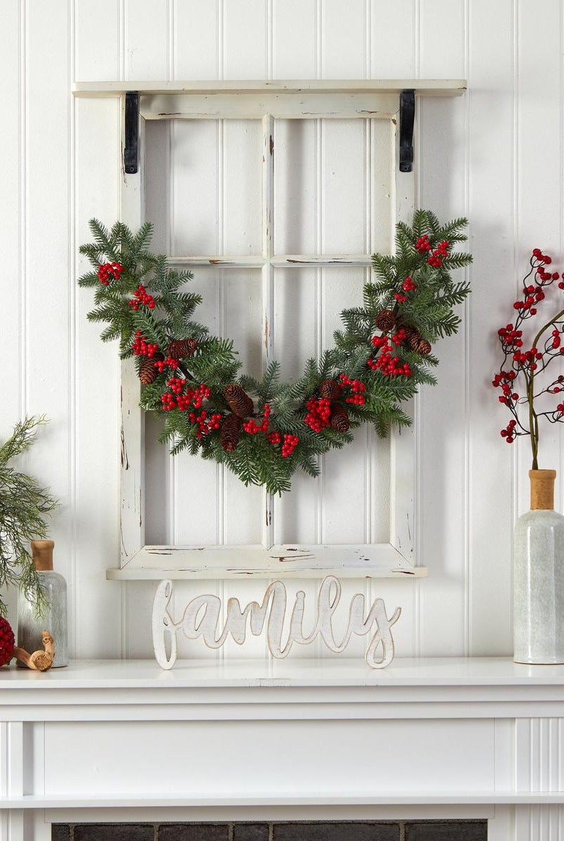 Shop For 40” Pines, Red Berries and Pinecones Garland