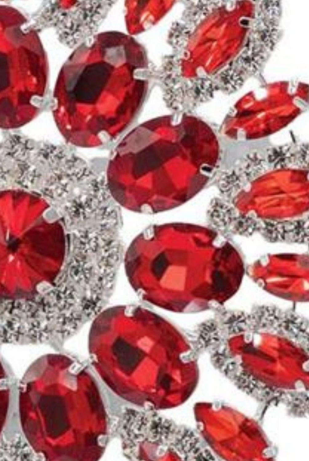 4.25in Hanging Faux Jewel Ornament: Red