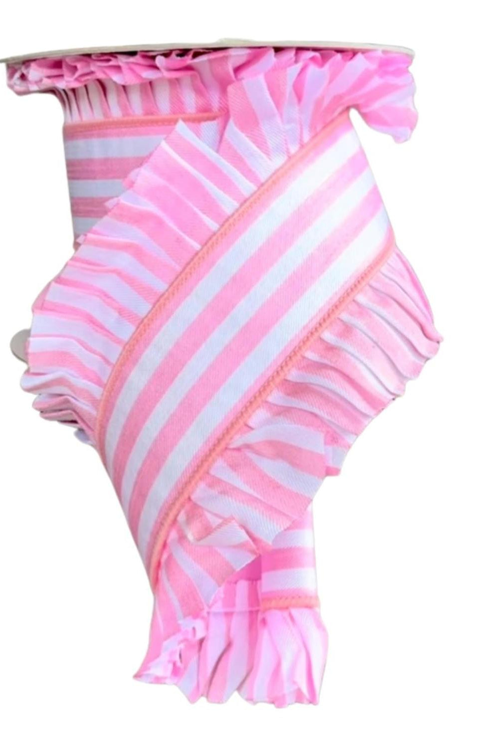 4.5" Candy Wrap Ruffle Ribbon: Pink (5 Yards)