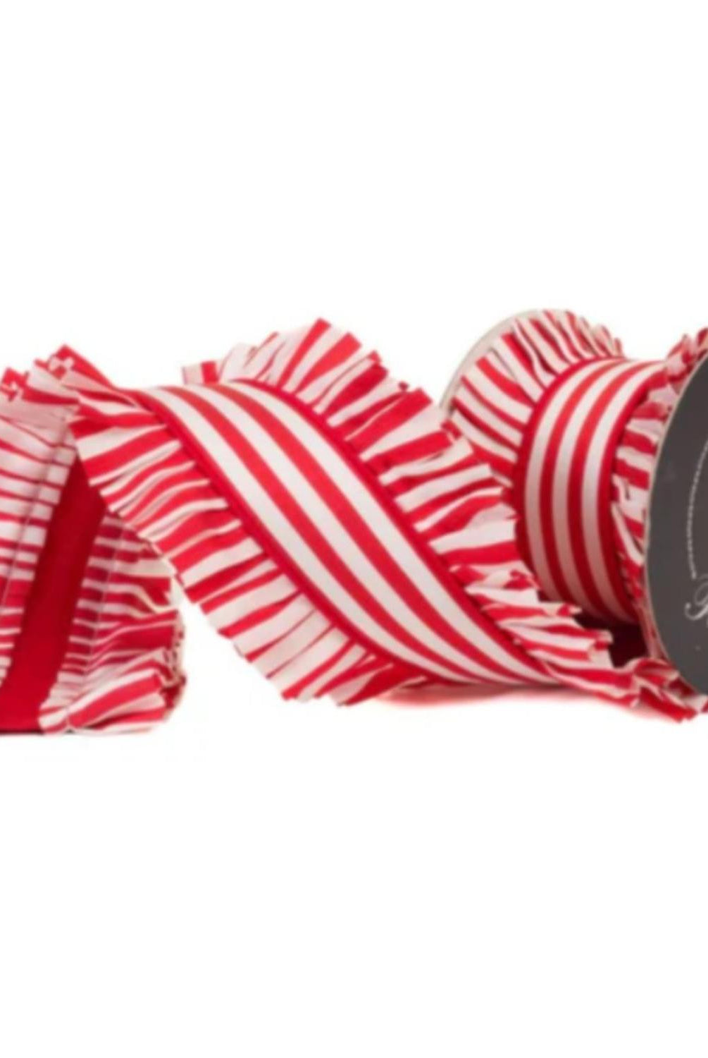 4.5" Candy Wrap Ruffle Ribbon: Red (5 Yards)