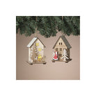 Shop For 4.5" Lighted Laser Cut Wood House Ornament