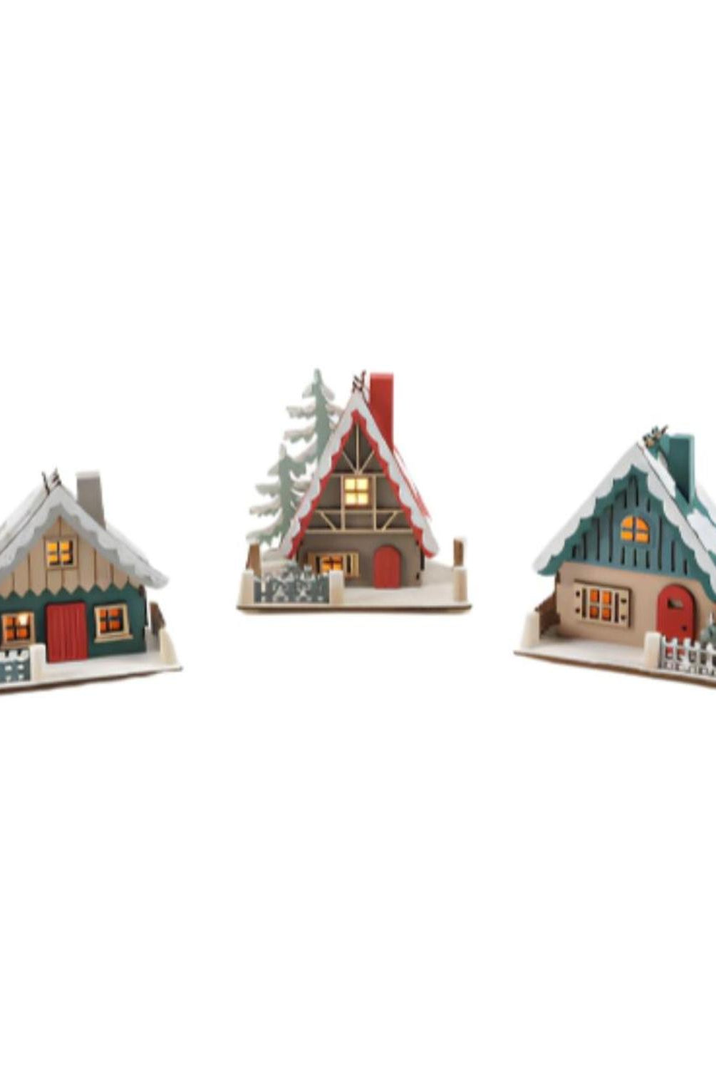 4.5" Ski Lodge Lighted Display