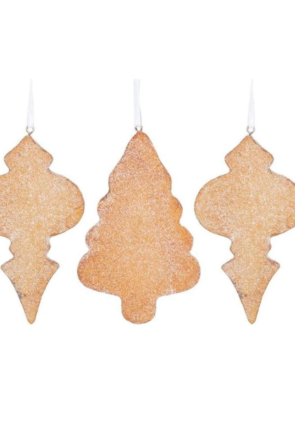 4.5" White Icing Gingerbread Ornaments (Asst 3)