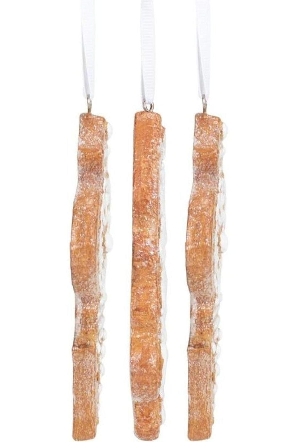 4.5" White Icing Gingerbread Ornaments (Asst 3)