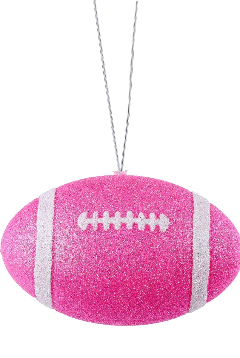 Shop For 4.5in Glitter Football Ornament: Pink