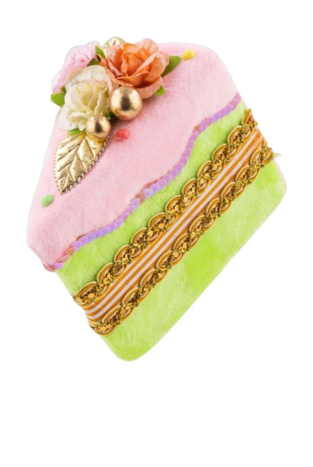 4.5in Green Cake Slice Ornament