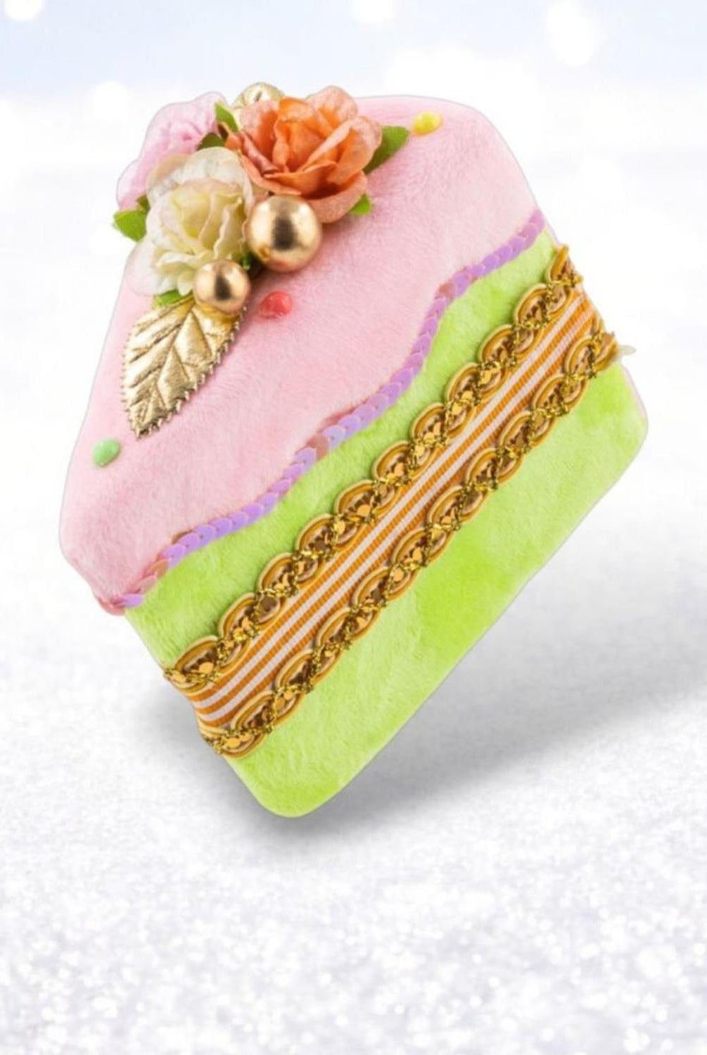 4.5in Green Cake Slice Ornament