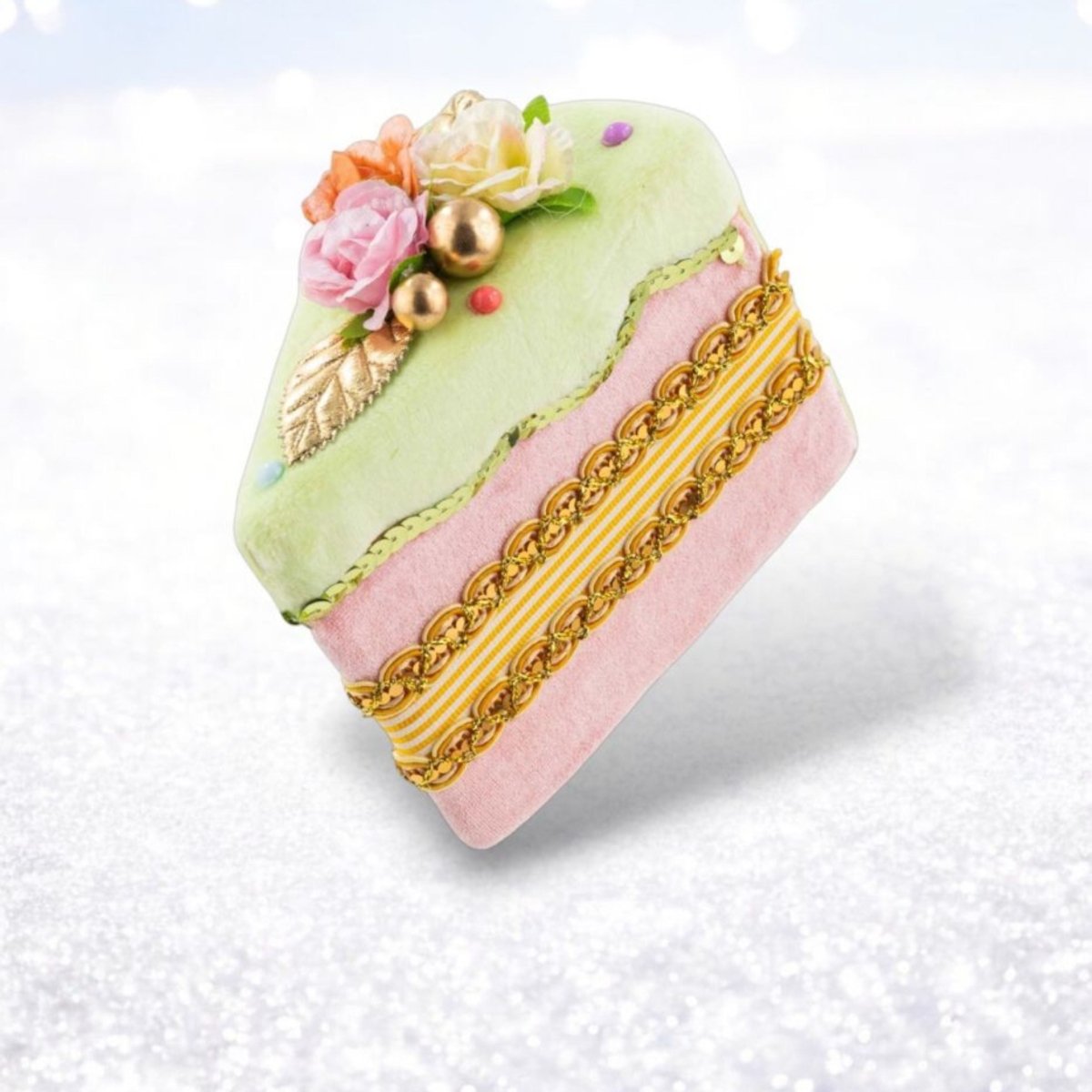 Shop For 4.5in Pink Cake Slice Ornament